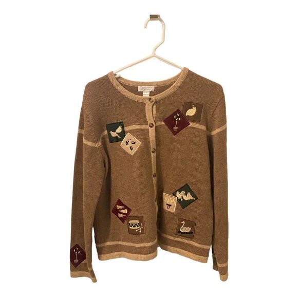 Christopher & Banks 2002 Holiday Cardigan Sweater- Size M - Picture 1 of 12